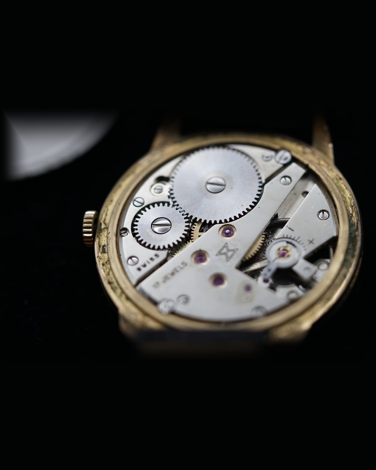 Edox Dress Watch, 1950s: detail