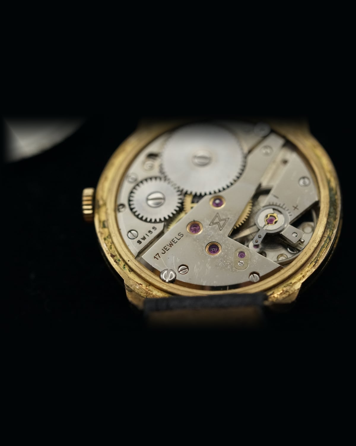 Edox Dress Watch, 1950s: detail