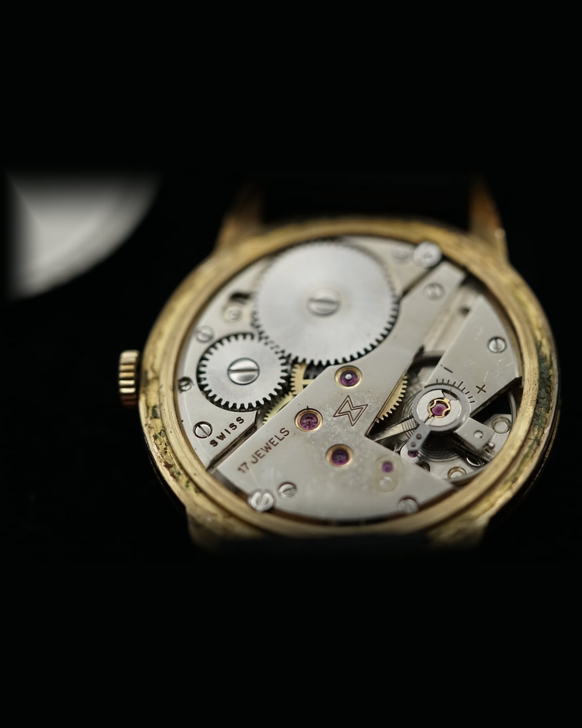 Edox Dress Watch, 1950s: detail
