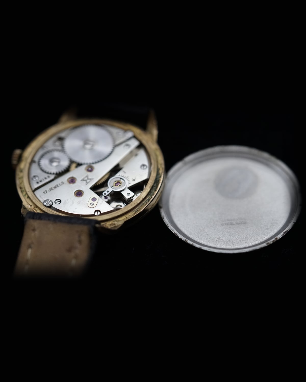 Edox Dress Watch, 1950s: detail