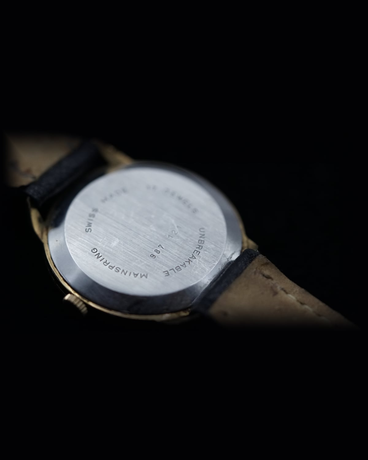 Edox Dress Watch, 1950s: detail
