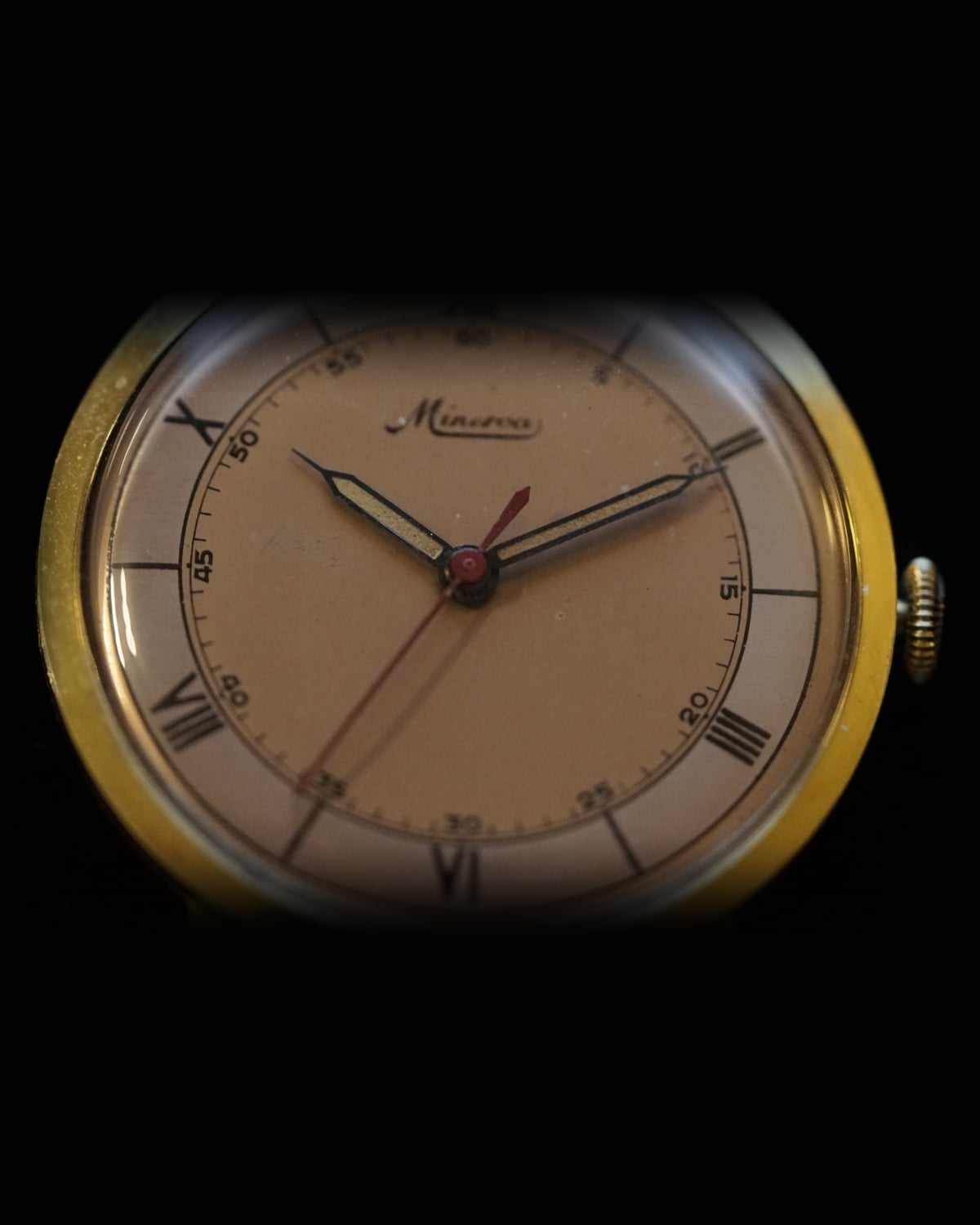 Minerva Sector Dial, 1940s: detail