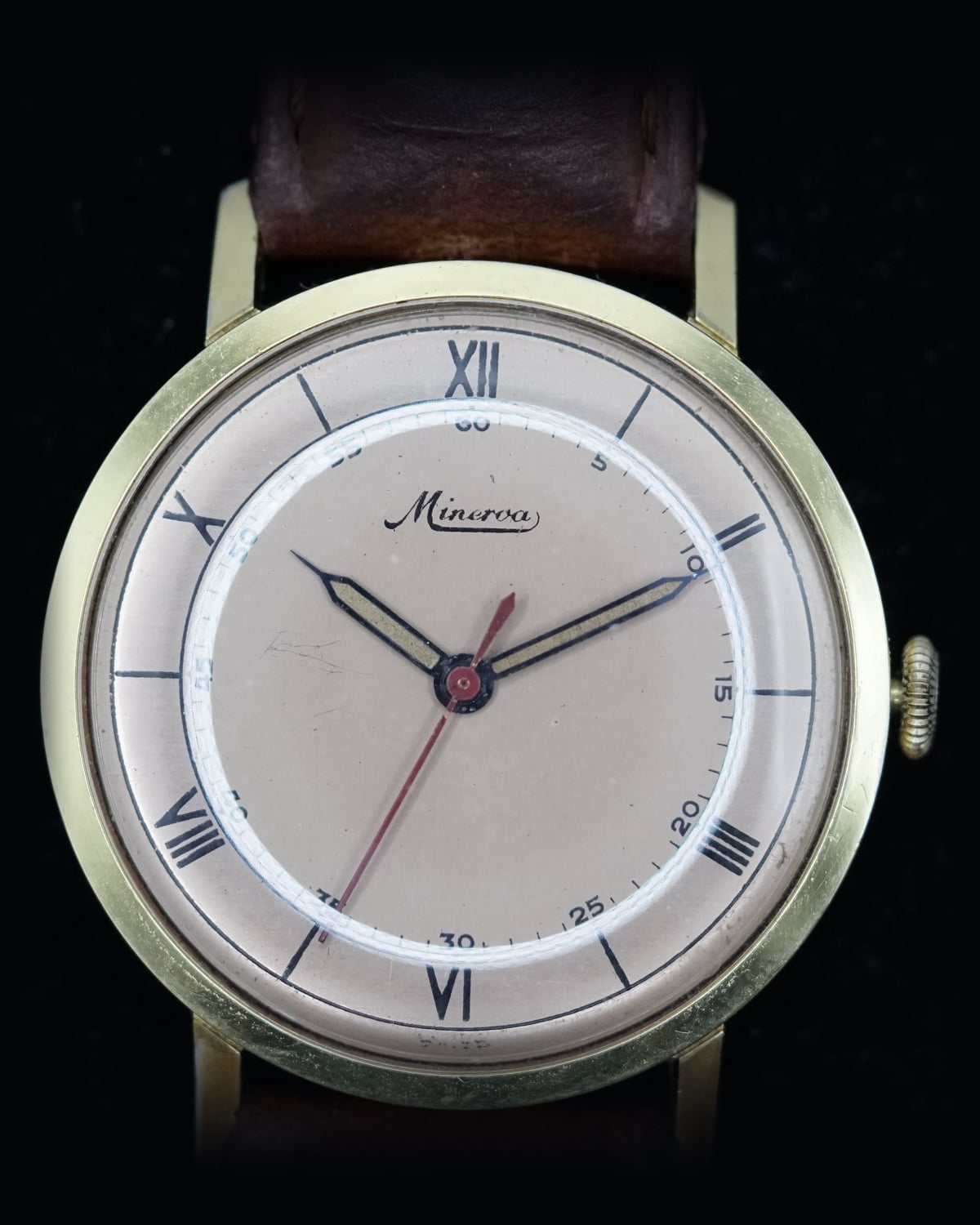 Minerva Sector Dial, 1940s: detail