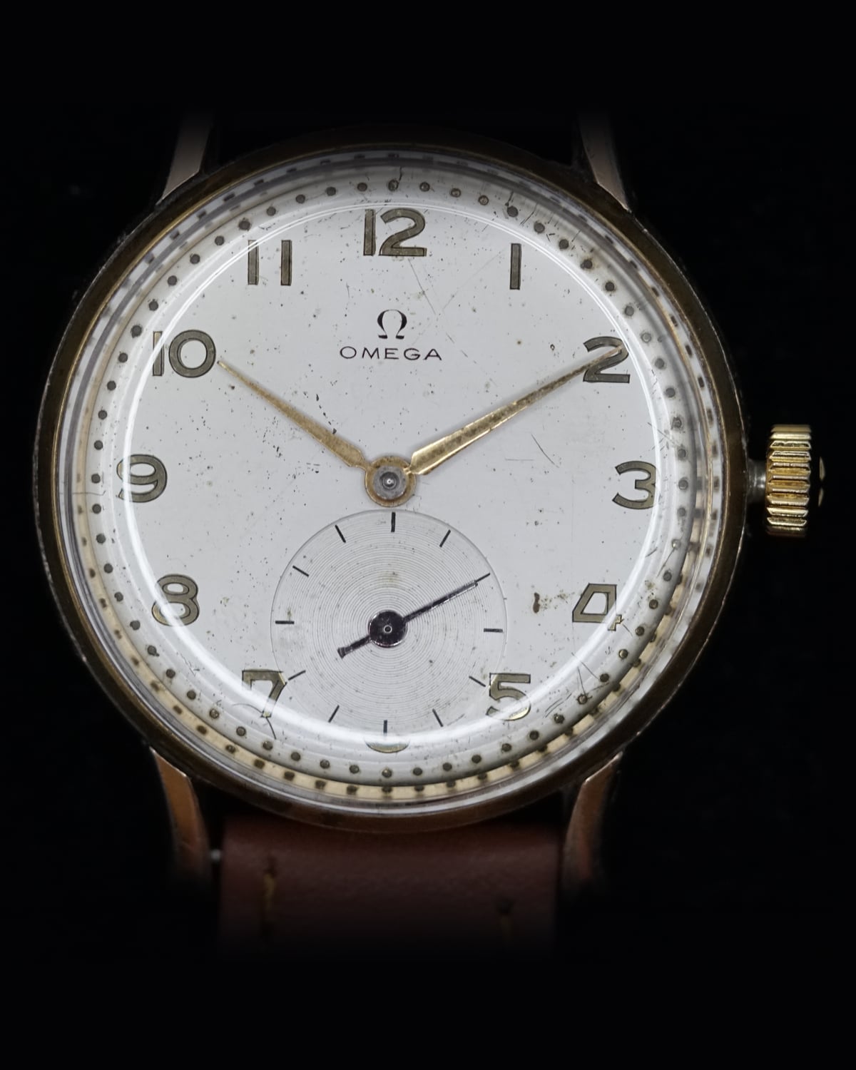 Omega Jumbo BK 2809, 1940s: detail
